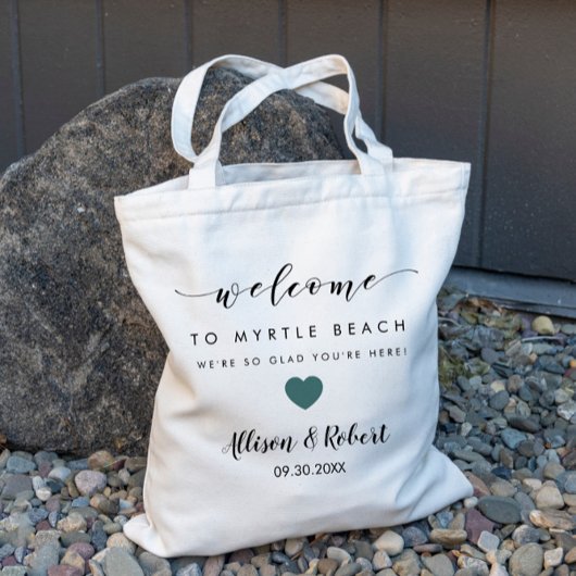 Welkomsttas voor bruiloft, Hotel Destination Grey  Tote Bag