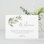 Welkomsttas voor bruiloft Kaart invoegen (Staand voorkant)