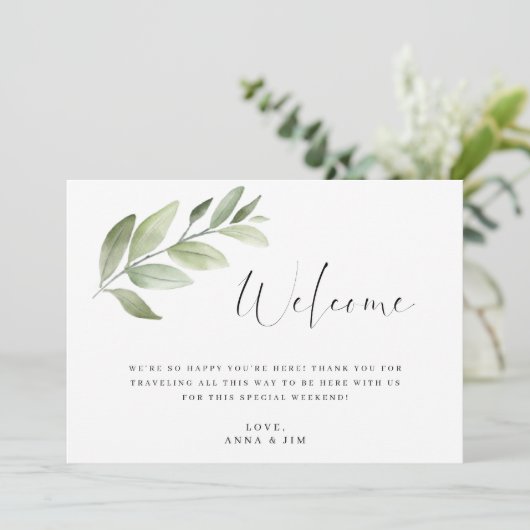 Welkomsttas voor bruiloft Kaart invoegen (Staand voorkant)