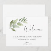 Welkomsttas voor bruiloft Kaart invoegen (Voorkant / Achterkant)