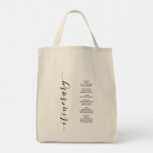 Welkomsttas voor bruiloft met reisweg achter, Star Tote Bag (Achterkant)