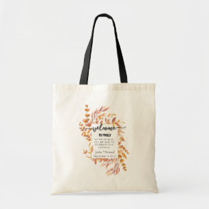 Welkomsttas voor Herfst in gasthotel - herfst brui Tote Bag
