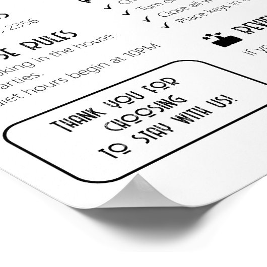 Welkomstteken afdrukken, waardepapier Poster (stee (Hoek)