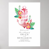 Welkomstteken anchor Nautical Beach Weddenschap Poster (Voorkant)