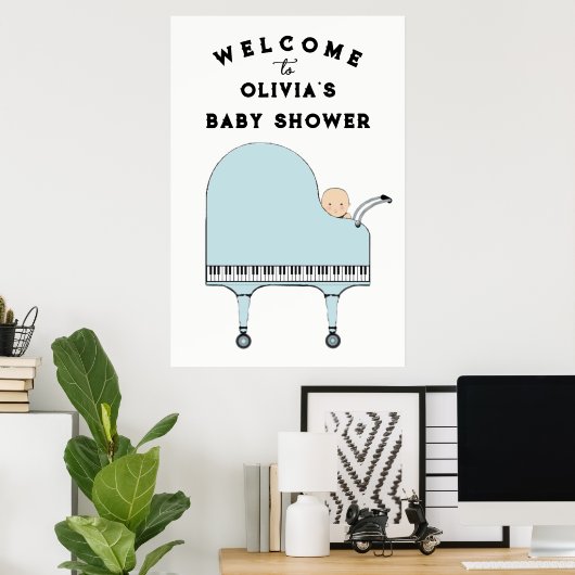 Welkomstteken baby shower Decoration Poster (Thuiskantoor)