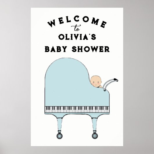 Welkomstteken baby shower Decoration Poster (Voorkant)