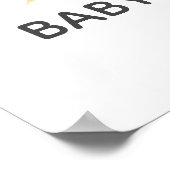 Welkomstteken baby shower Flowers Poster (Hoek)