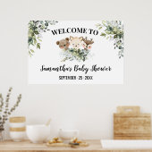 Welkomstteken Baby shower Forest Animals Poster (Keuken)