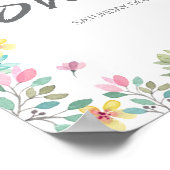 Welkomstteken baby shower poster (Hoek)