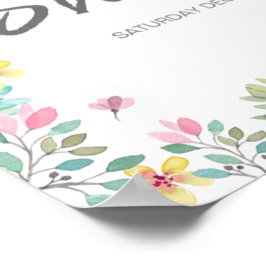 Welkomstteken baby shower poster (Hoek)