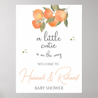 Welkomstteken baby shower poster