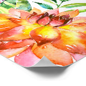 Welkomstteken baby shower | Tropische Waterverven Poster (Hoek)