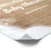 Welkomstteken baby shower Winter Snowflakes Wood Poster (Hoek)