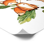 Welkomstteken Baby shower Woodland Poster (Hoek)