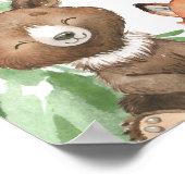 Welkomstteken Baby shower Woodland Poster (Hoek)