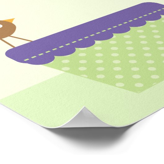 Welkomstteken baby wasgoed Baby shower Poster (Hoek)