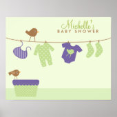 Welkomstteken baby wasgoed Baby shower Poster (Voorkant)