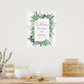 Welkomstteken bij Succulent en Eucalyptus Wedding Poster (Keuken)