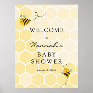 Welkomstteken bije Baby shower Poster