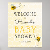 Welkomstteken bije Baby shower Poster (Voorkant)