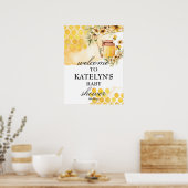 Welkomstteken bije Baby shower Poster (Keuken)