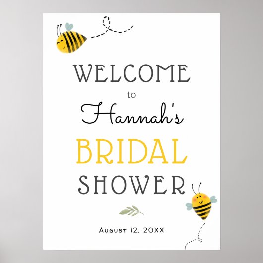 Welkomstteken bije Vrijgezellenfeest Poster (Voorkant)