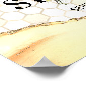  Welkomstteken bijen Baby shower Poster (Hoek)