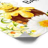 Welkomstteken bijen baby shower poster (Hoek)