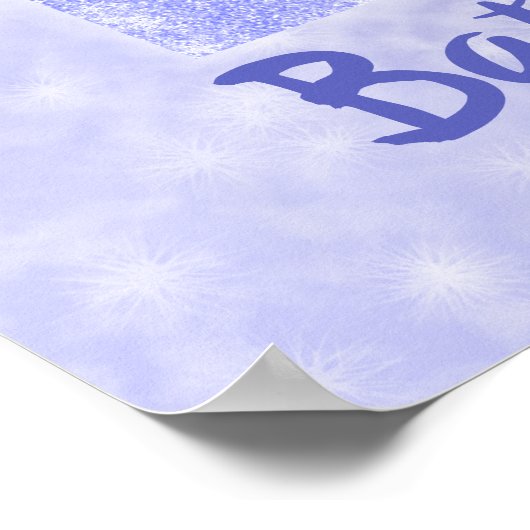 Welkomstteken blauwe & goudvlek Mitzvah Poster (Hoek)