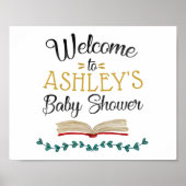 Welkomstteken boeken en Brunch Baby shower Poster (Voorkant)