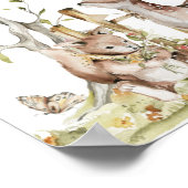 Welkomstteken bos Baby shower bosdieren Poster (Hoek)