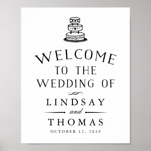   Welkomstteken bruiloft Poster (Voorkant)