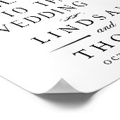   Welkomstteken bruiloft Poster (Hoek)