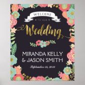 Welkomstteken bruiloft / trouwe bruiloft poster (Voorkant)