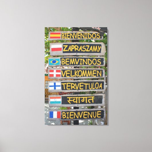 Welkomstteken Canvas Afdruk (Voorkant)