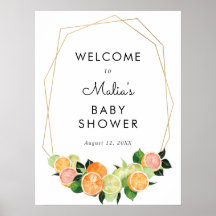 Welkomstteken Citrus Fruit Cutie Baby shower