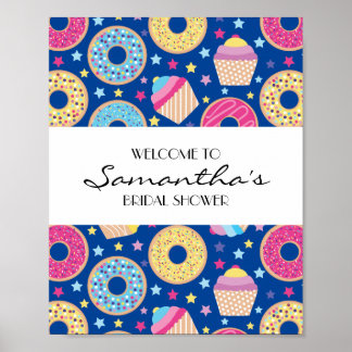 Welkomstteken cupcakes & Donuts Poster
