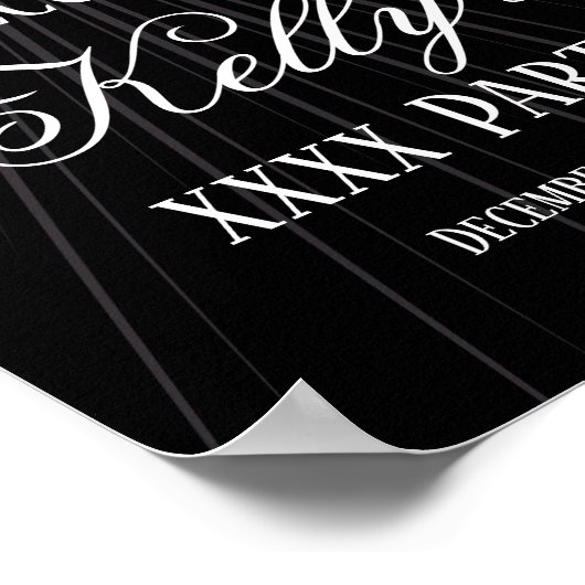 welkomstteken disco party poster (Hoek)