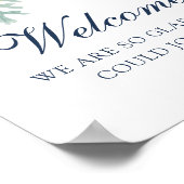 Welkomstteken Floral Succulent Vrijgezellenfeest P Poster (Hoek)