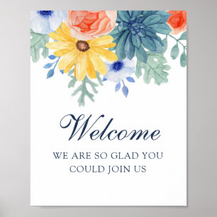 Welkomstteken Floral Succulent Vrijgezellenfeest P Poster