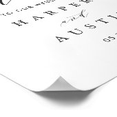 Welkomstteken groene oliage Botanical Weduwen Poster (Hoek)