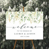 Welkomstteken groene oliage Botanical Weduwen Poster