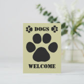 Welkomstteken honden briefkaart (Staand voorkant)