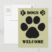 Welkomstteken honden briefkaart (Voorkant / Achterkant)