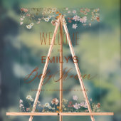 Welkomstteken in Bloom van Baby shower van wilde b Acryl Bord (Neutraal)