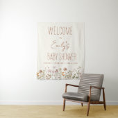 Welkomstteken in Bloom van Baby shower van wilde b Wandkleed (In situ)