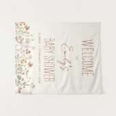 Welkomstteken in Bloom van Baby shower van wilde b Wandkleed (Voorkant (horizontaal))
