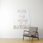 Welkomstteken in Bloom van Baby shower van wilde b Wandkleed (In situ)