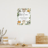 Welkomstteken klein Baby shower Woodland Poster (Keuken)