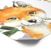 Welkomstteken klein Baby shower Woodland Poster (Hoek)